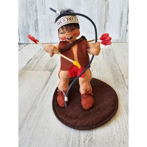 Annalee Indian bow arrow boy signed thorndike1993 Thanksgiving Halloween decor - Picture 1 of 8